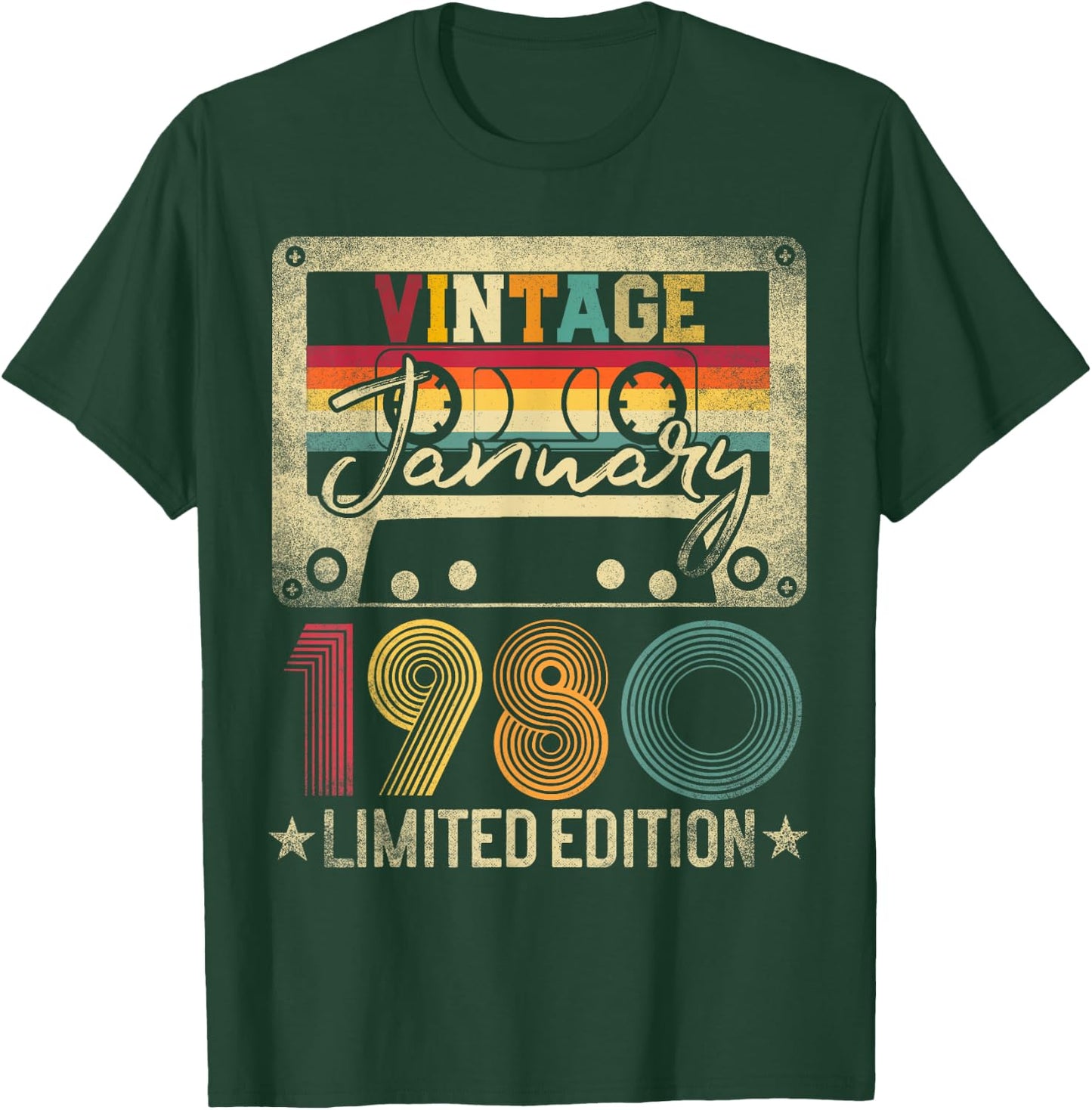 January 45th Birthday Gift Limited Edition 1980 Best Of T-Shirt - T-Shirt | Forest