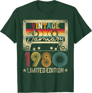 January 45th Birthday Gift Limited Edition 1980 Best Of T-Shirt - T-Shirt | Forest