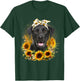 Sunflower Black Labrador Dog Mothers Day T-Shirt - T-Shirt | Forest