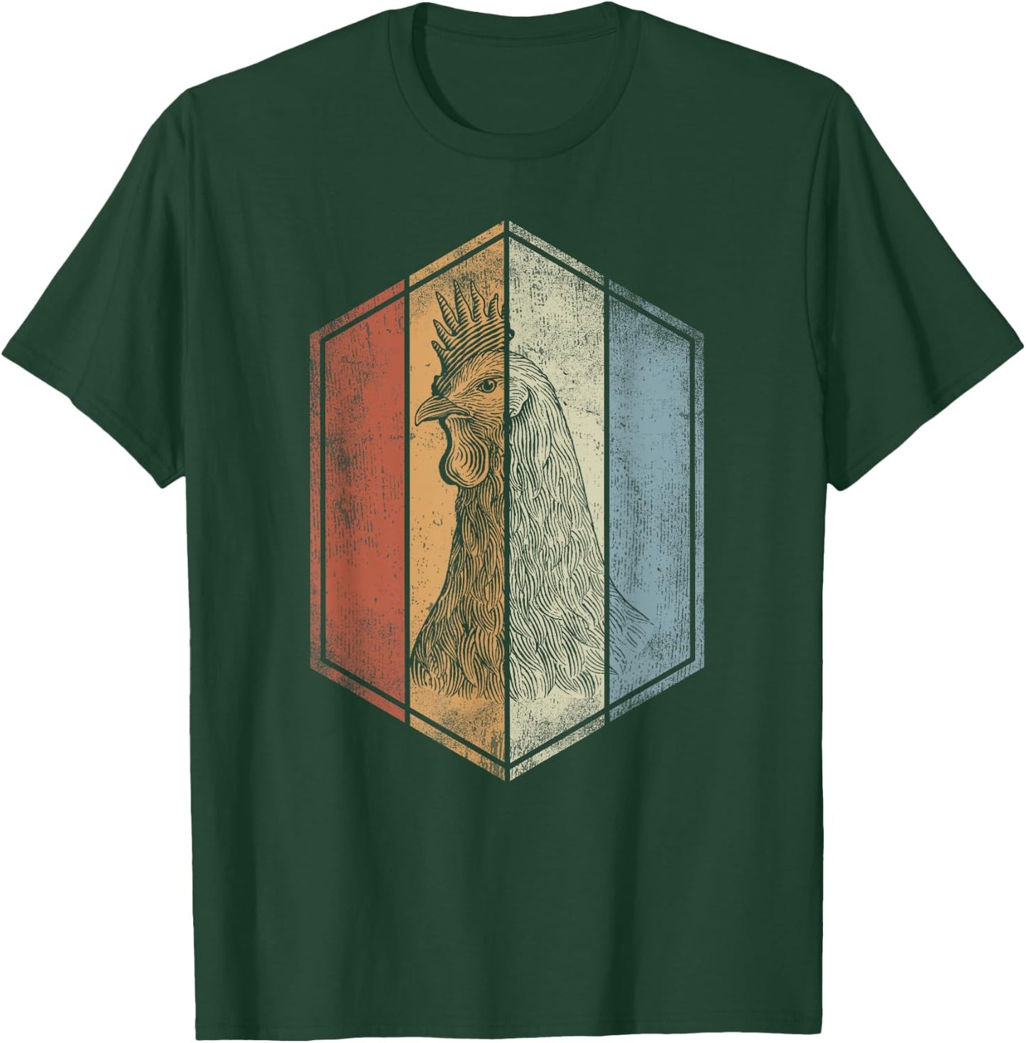 Chicken Retro Vintage Style Chicken Lover T-Shirt - T-Shirt | Forest