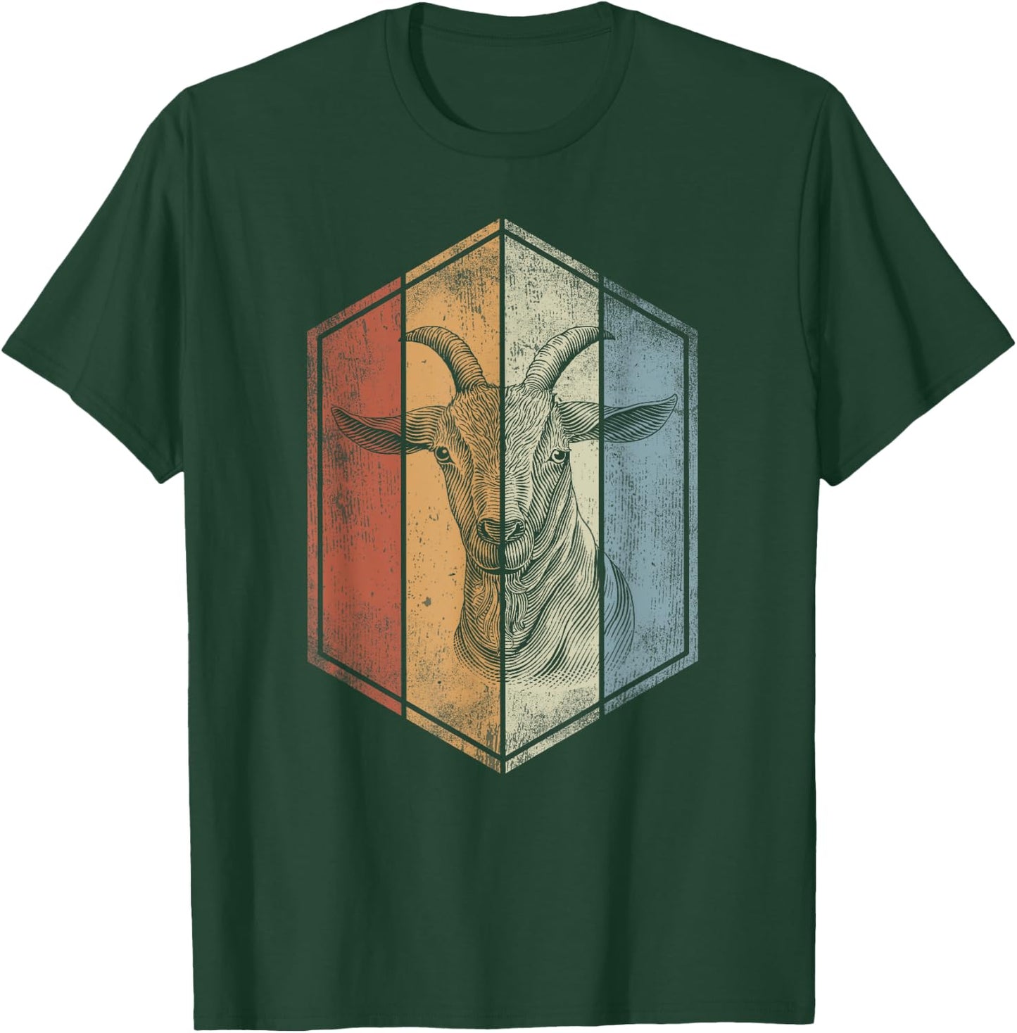 Goat Retro Vintage Style Goat Lover T-Shirt - T-Shirt | Forest