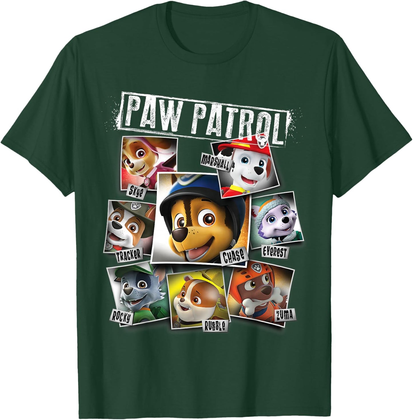 Paw Patrol Polaroid Photo Collage T-Shirt - T-Shirt | Forest