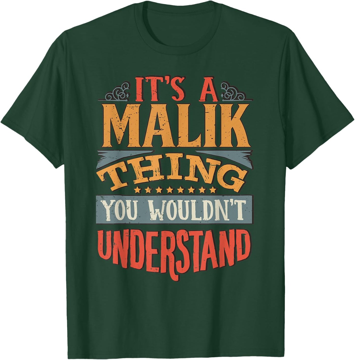 Malik Name T-Shirt - T-Shirt | Forest