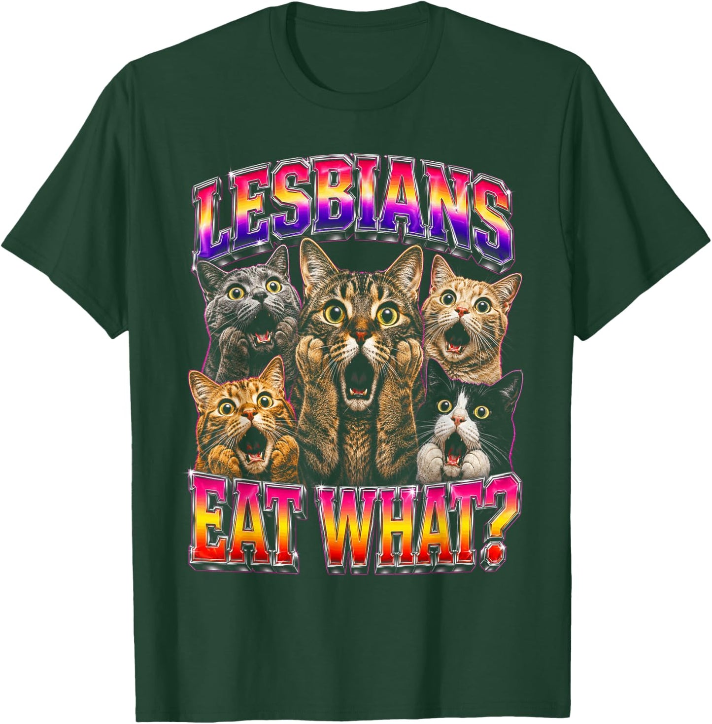 Gay Pride Funny Cats Ally Lesbian LGBT T-Shirt - T-Shirt | Forest