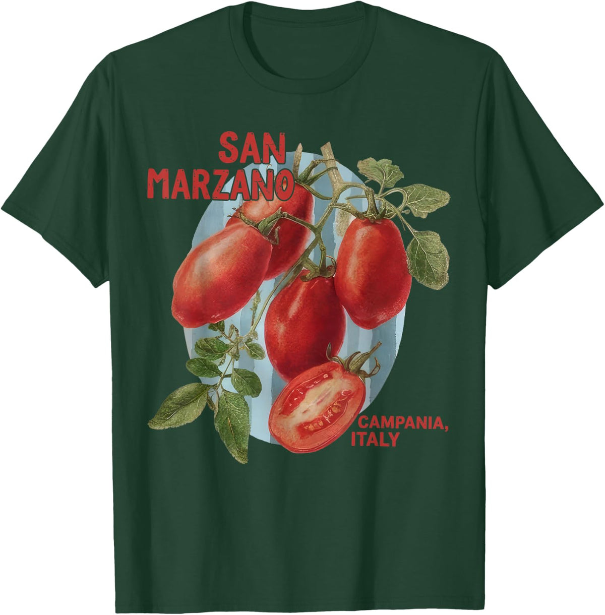 Vintage San Marzano Tomatoes Italian Girl Summer T-Shirt - T-Shirt | Forest