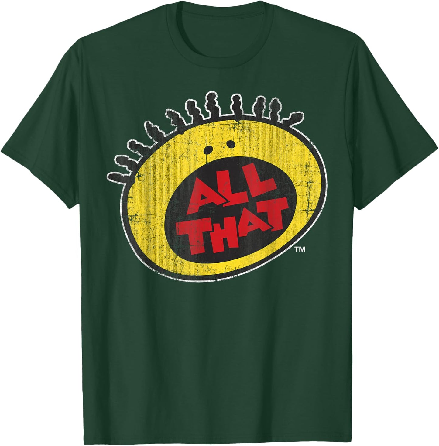 All That Classic Vintage Face Logo Title Graphic T-Shirt - T-Shirt | Forest