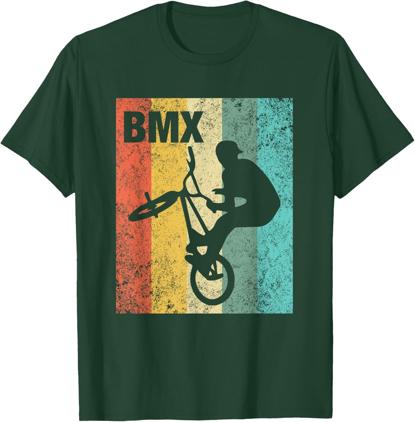Vintage BMX Rider - Bicycle Stunt Racing Gift T-Shirt - T-Shirt | Forest