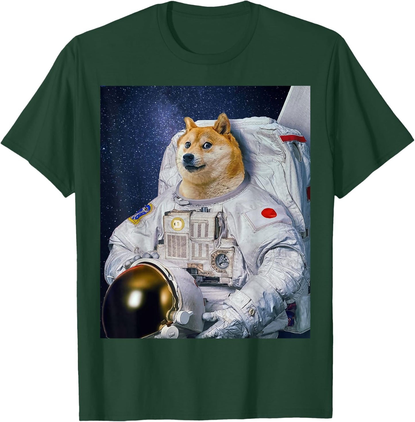 Cute Shiba Inu Doge Astronaut To The Moon Funny T-Shirt - T-Shirt | Forest