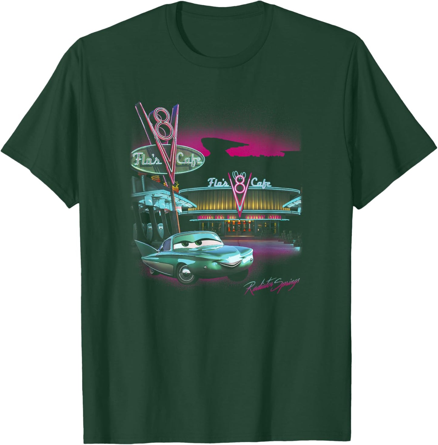 Disney Pixar Cars Radiator Springs Flo's Cafe Small T-Shirt - T-Shirt | Forest