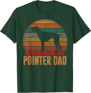 Retro Pointer Dad Gift Rott Dog Owner Pet Pointer Father T-Shirt - T-Shirt | Forest