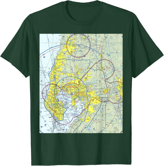 Aeronautical VFR Sectional Chart - Tampa T-Shirt - T-Shirt | Forest