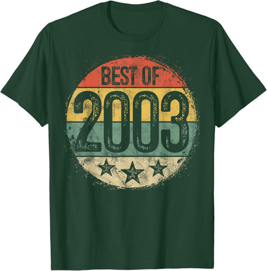 Best of 2003 22nd Birthday Gifts Women 22 Year Old T-Shirt - T-Shirt | Forest