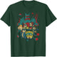 SpongeBob Retro Superhero Group Poster T-Shirt - T-Shirt | Forest