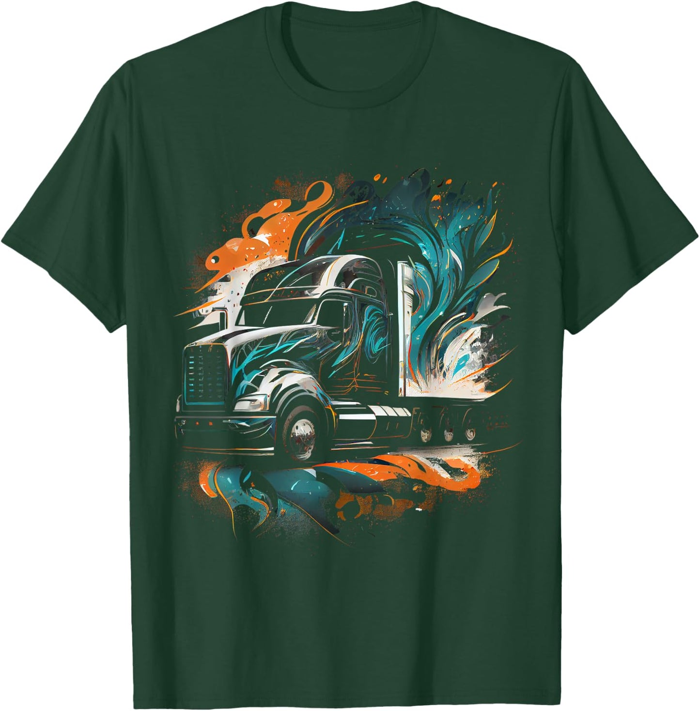 Truck Driver 18 Wheeler Trucker Gift T-Shirt - T-Shirt | Forest
