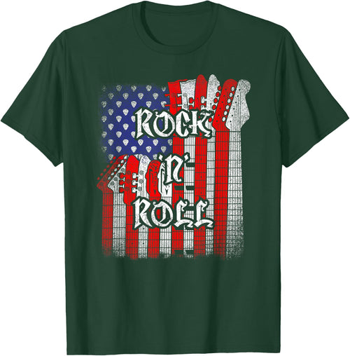 Rock And Roll American Flag Guitar , Independence Day