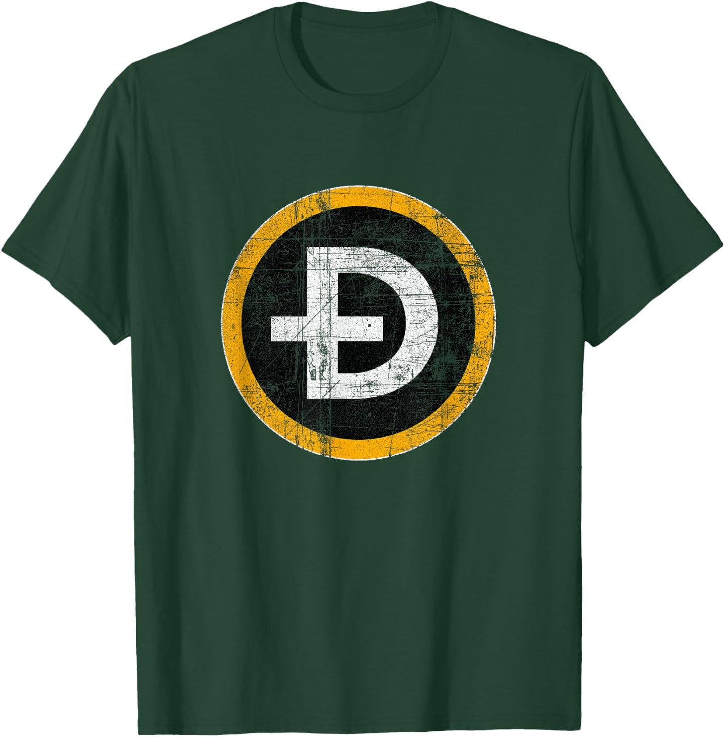 Dogecoin Symbol - DOGE HODL Jersey (DISTRESSED) T-Shirt - T-Shirt | Forest