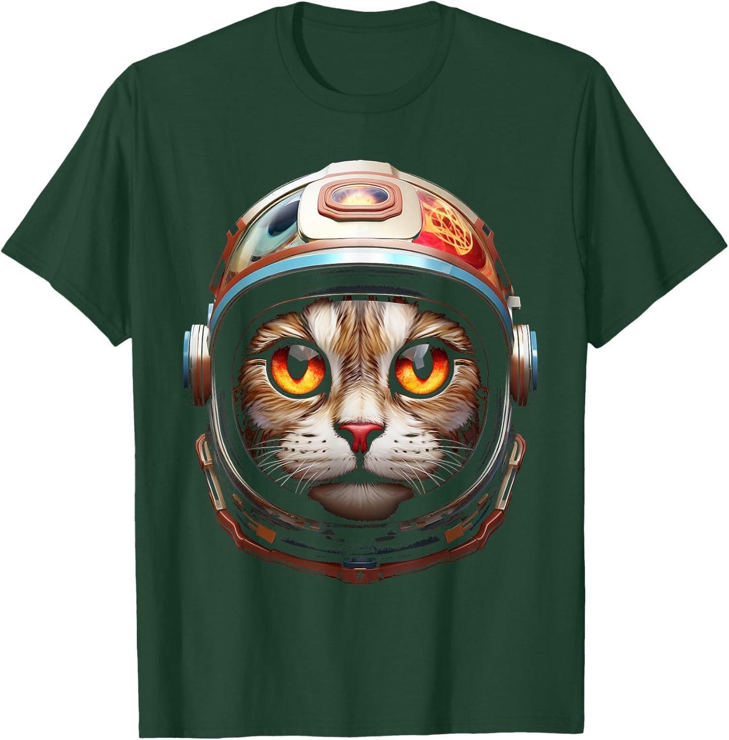 Cat Astronaut Fantasy Graphic Animal Art Cat T-Shirt - T-Shirt | Forest
