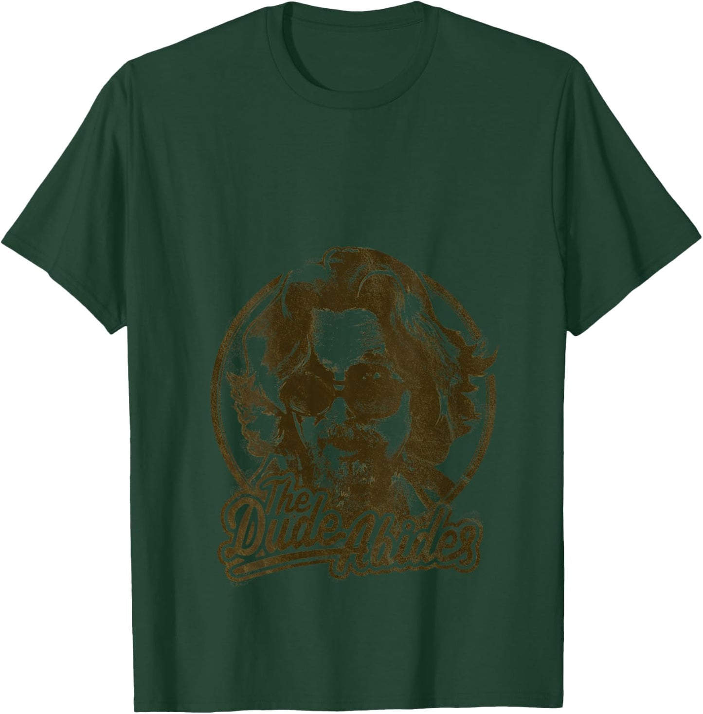 Big Lebowski The Dude Abides Negative Head Shot Portrait V-Neck T-Shirt - T-Shirt | Forest
