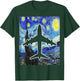 Airplane Starry Night Aviation Airplane Pilot Painting T-Shirt - T-Shirt | Forest