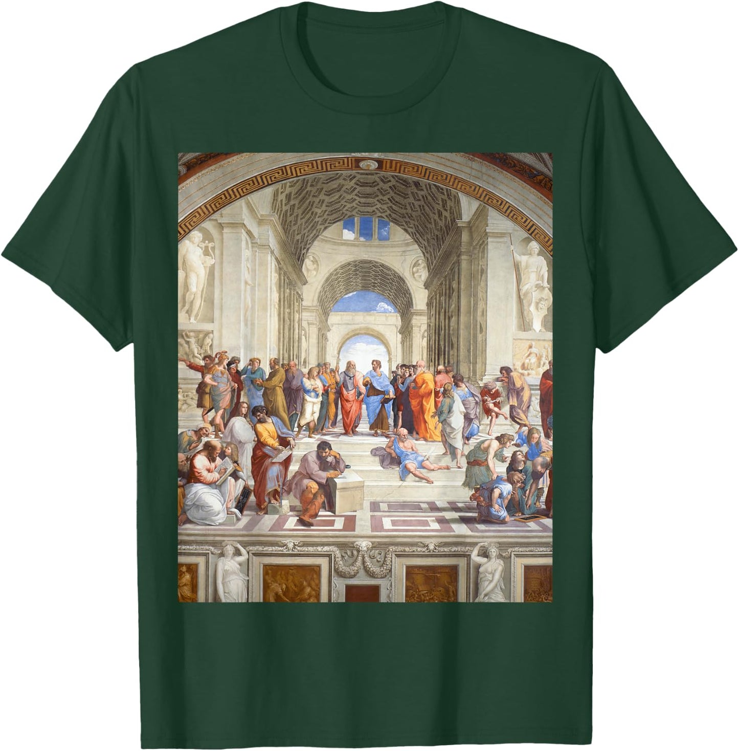 Renaissance Famous Painting The School of Athens T-Shirt - T-Shirt | Forest