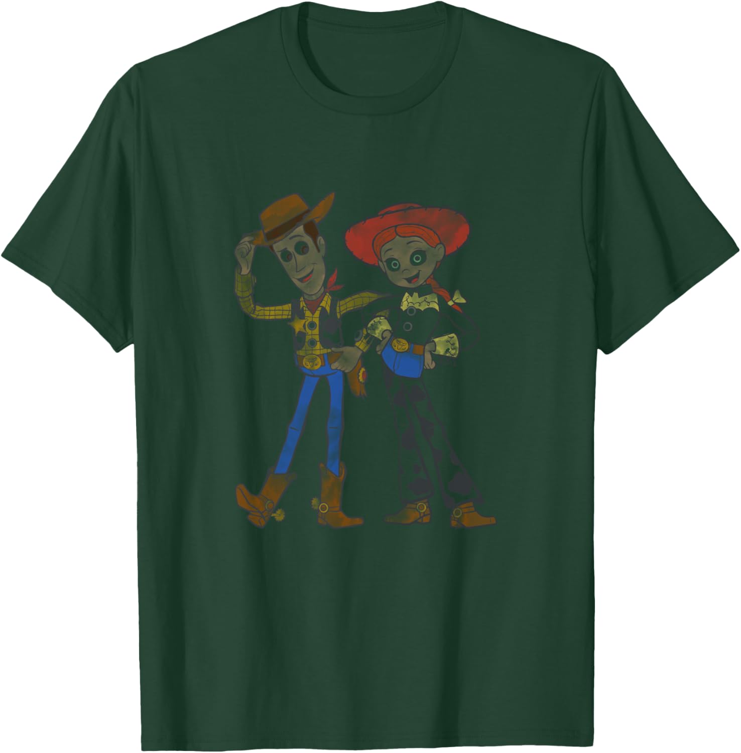 Disney Pixar Toy Story 4 Woody And Jessie T-Shirt - T-Shirt | Forest