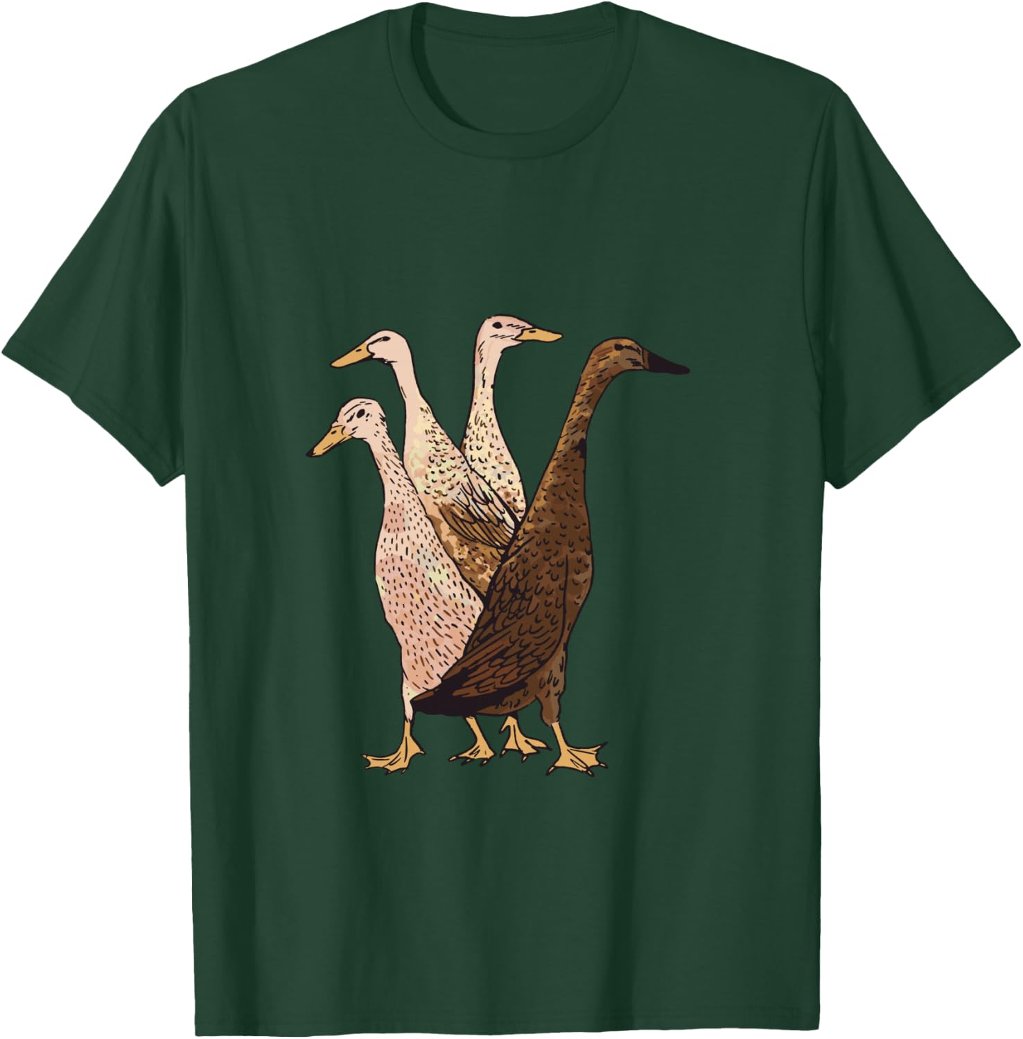 Running Duck Indian Runner duck T-Shirt - T-Shirt | Forest