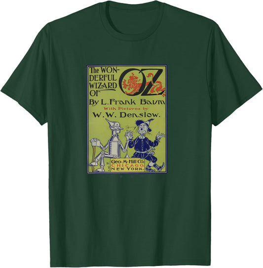 Vintage Scarecrow & Tin Man Vintage Wizard of OZ Book Poster T-Shirt - T-Shirt | Forest