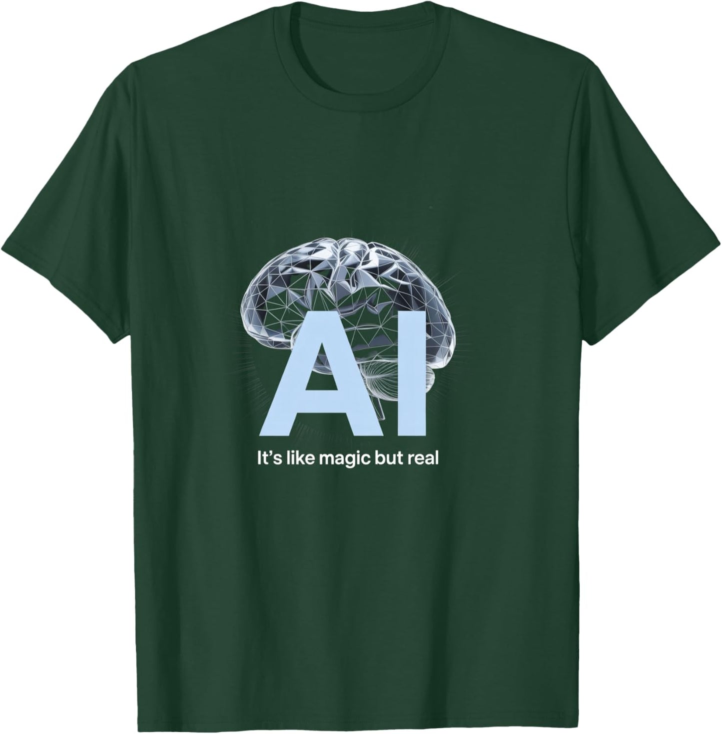 Artificial intelligence AI like magic but real, AI T-Shirt - T-Shirt | Forest
