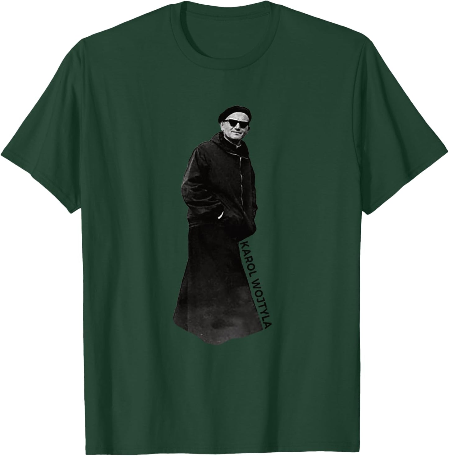 Pope Saint John Paul II with Sunglasses Catholic T-Shirt - T-Shirt | Forest