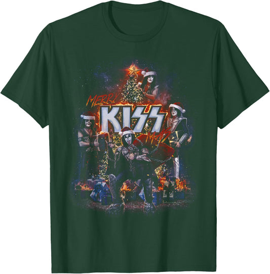 KISS - Very Merry KISSmas T-Shirt - T-Shirt | Forest