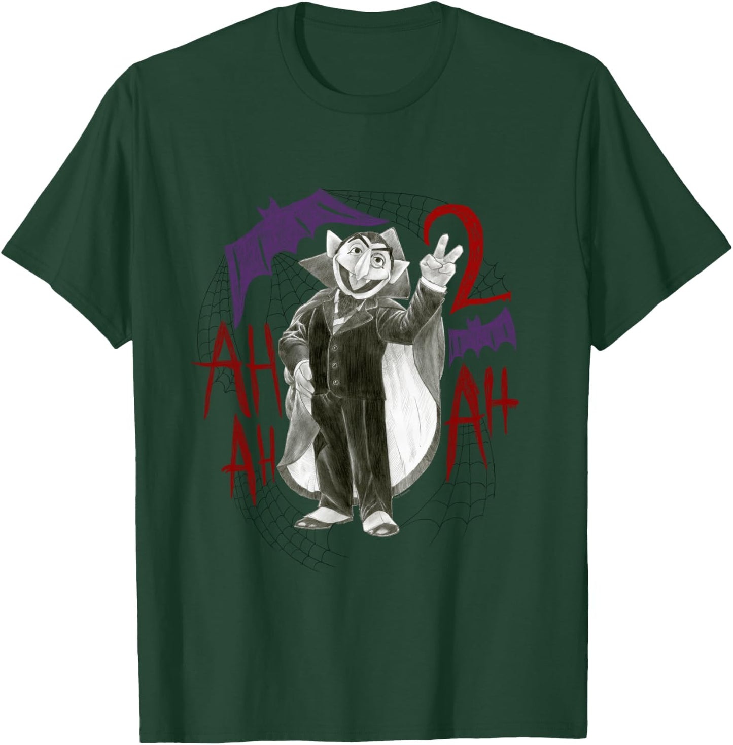 Sesame Street The Count 2Ah Ah T-Shirt - T-Shirt | Forest