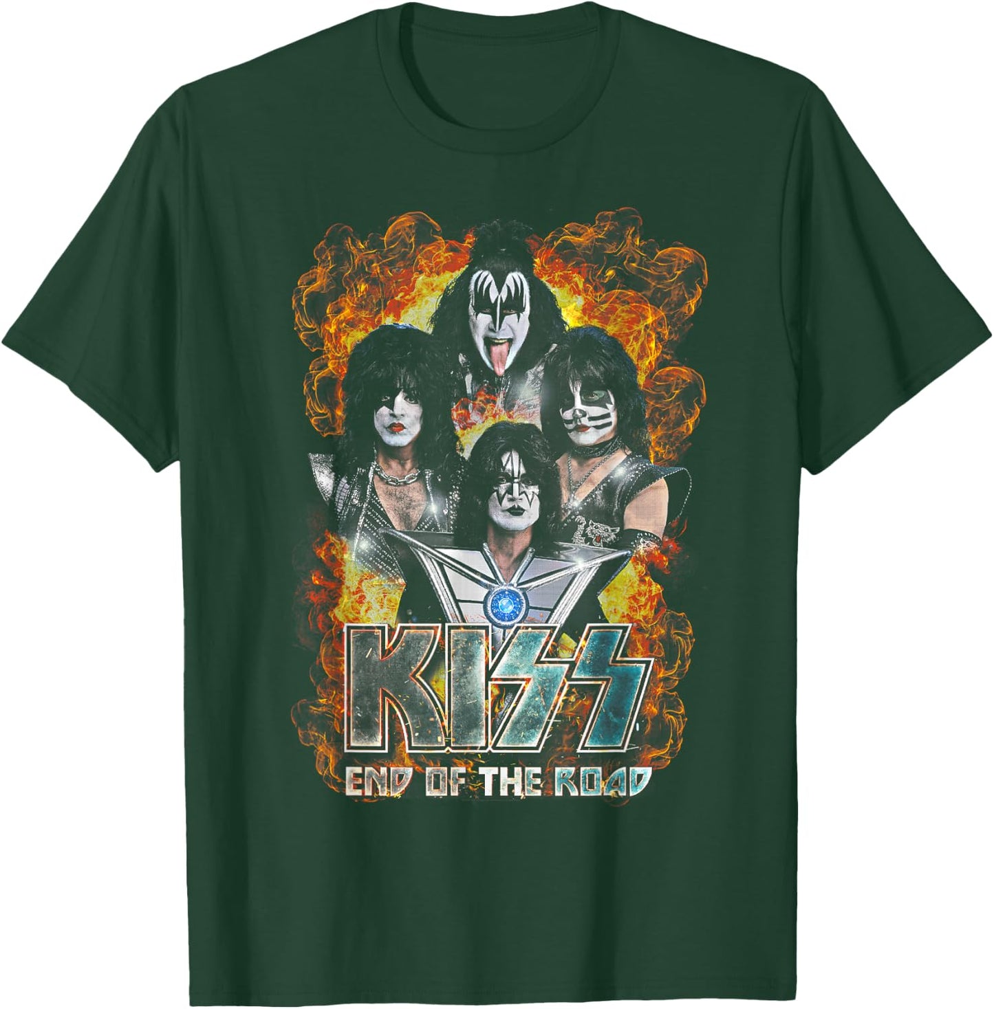 KISS - Exclusive Official End Of The Road Tour, FORT WORTH T-Shirt - T-Shirt | Forest