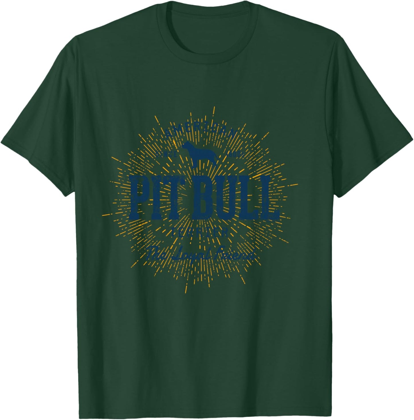 Pit Bull Vintage American Pit Bull Terrier T-Shirt - T-Shirt | Forest