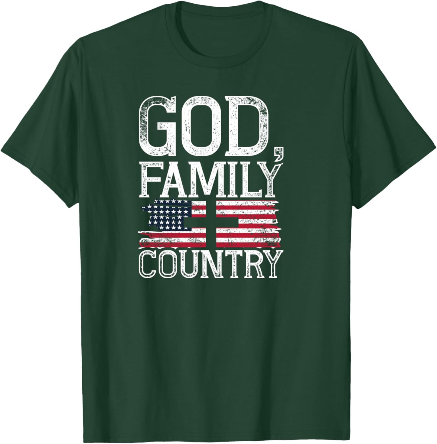 Patriotic Christian American Pride Christianity Faith Prayer T-Shirt - T-Shirt | Forest