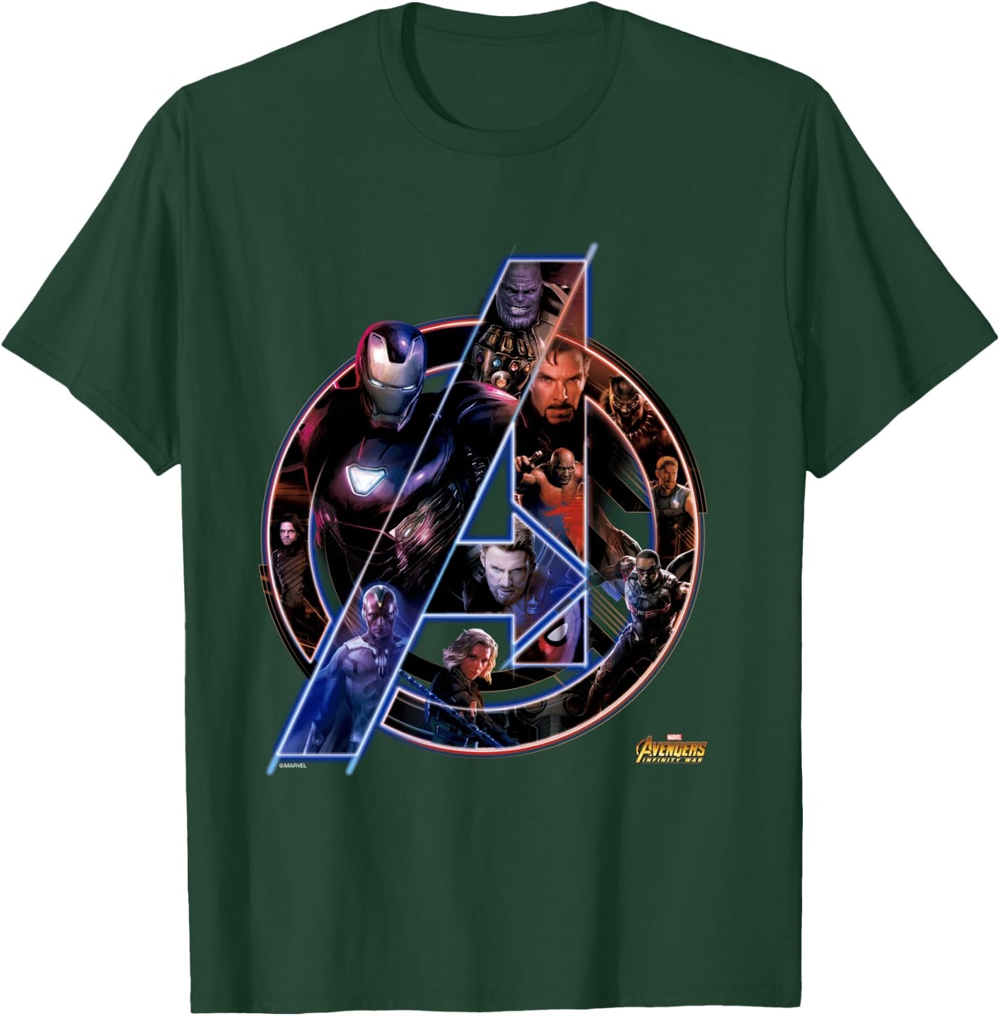 Marvel Avengers Infinity War Neon Team T-Shirt - T-Shirt | Forest