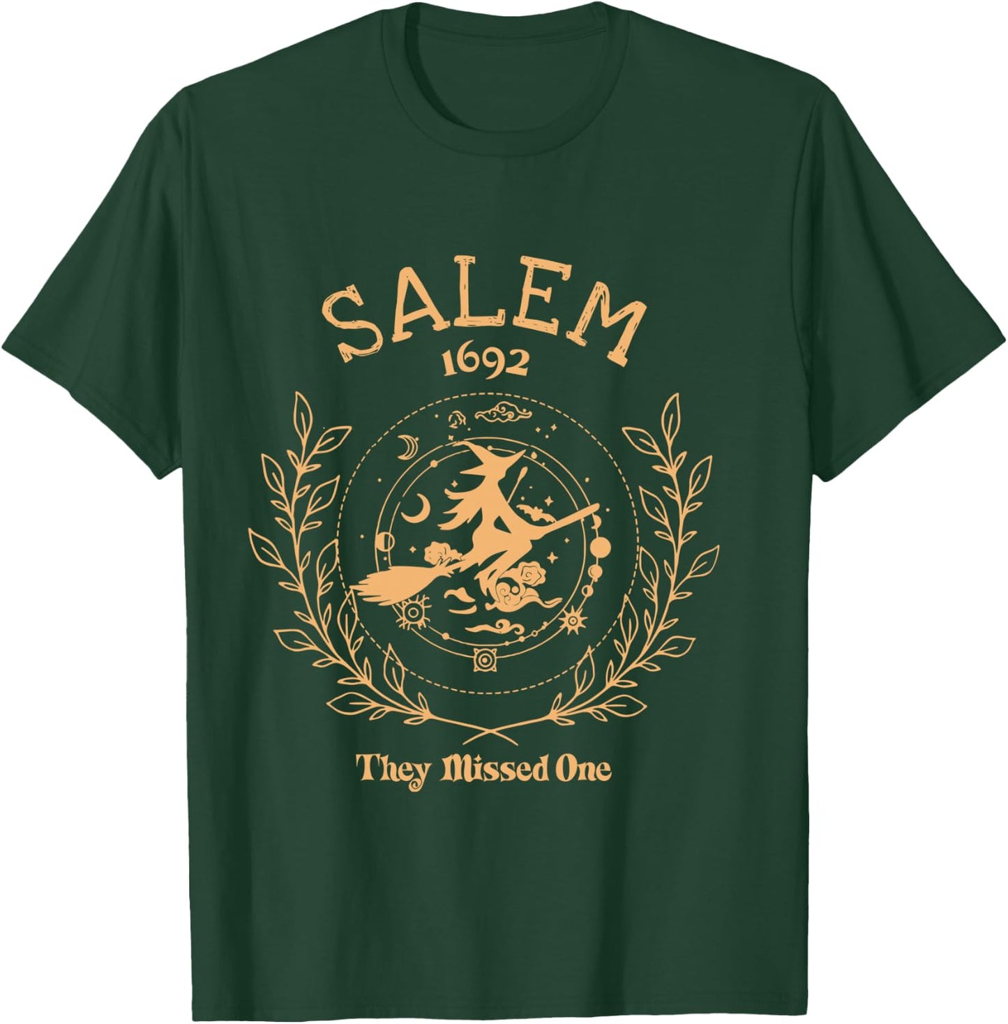 Salem 1692 They Missed One Halloween Spooky Season Witch T-Shirt - T-Shirt | Forest