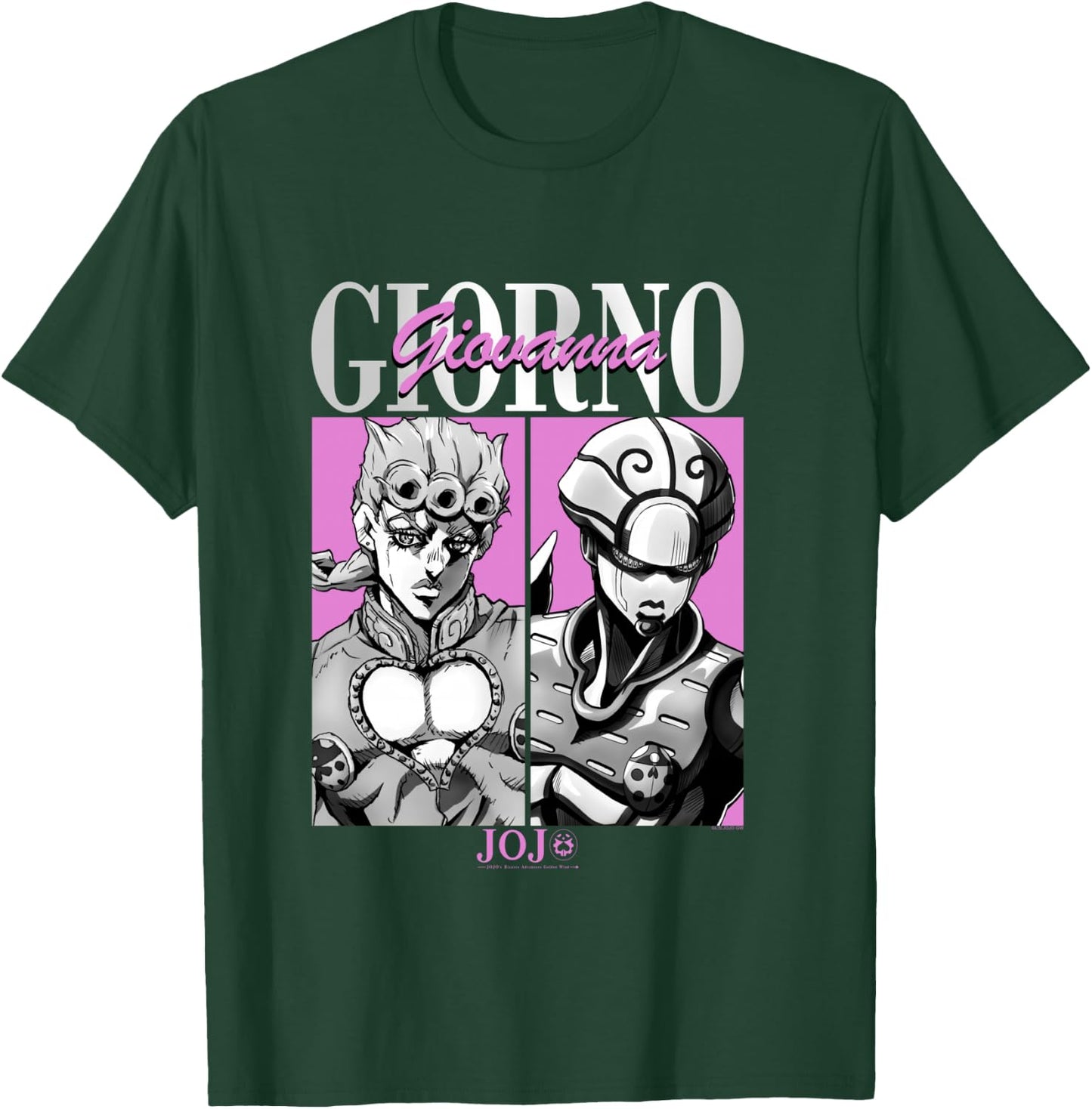 JoJo's Bizarre Adventure Giorno & Golden Wind Panels Anime T-Shirt - T-Shirt | Forest