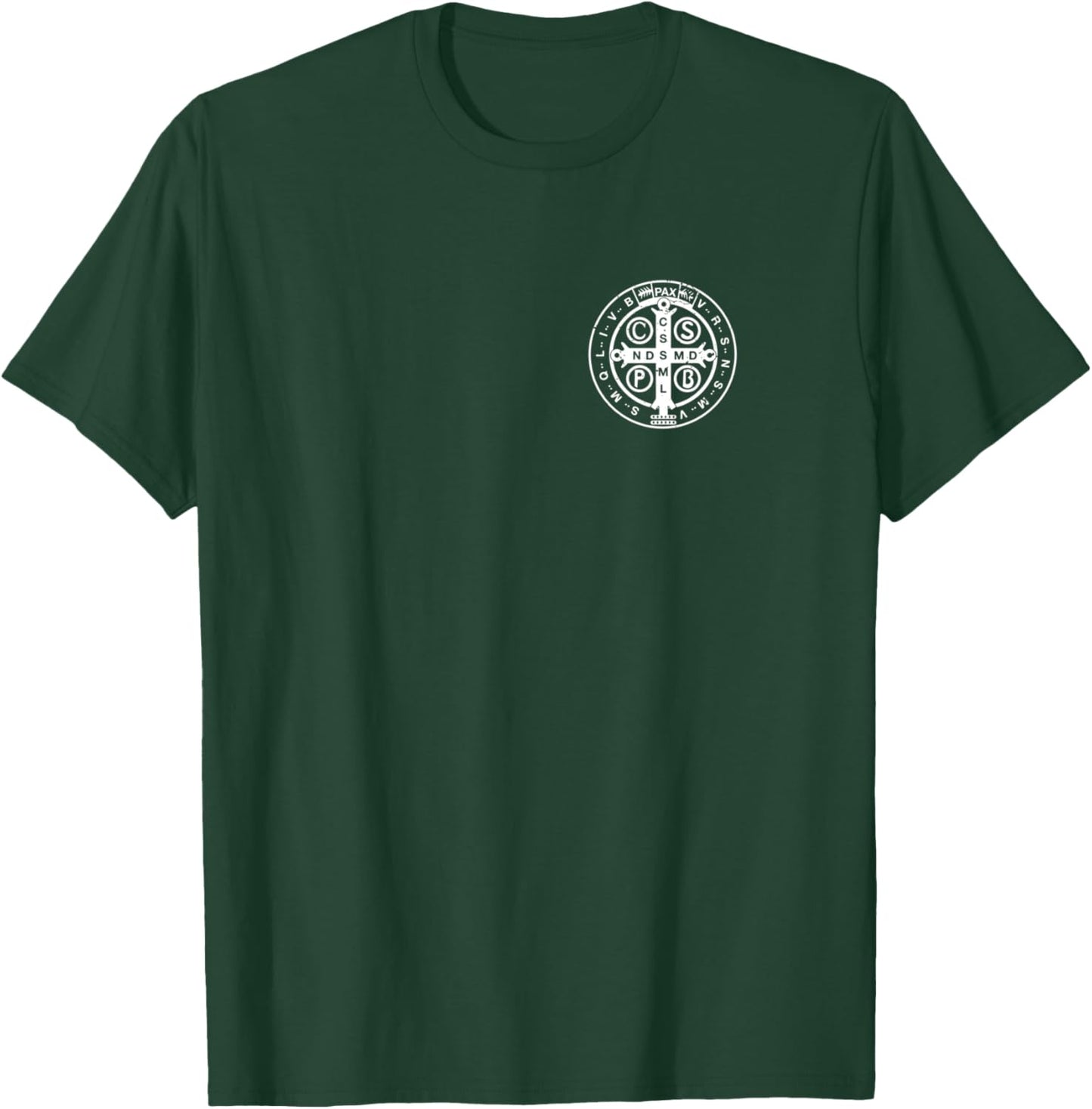 Religious Catholic St. Benedict Medal | Christian T-Shirt - T-Shirt | Forest