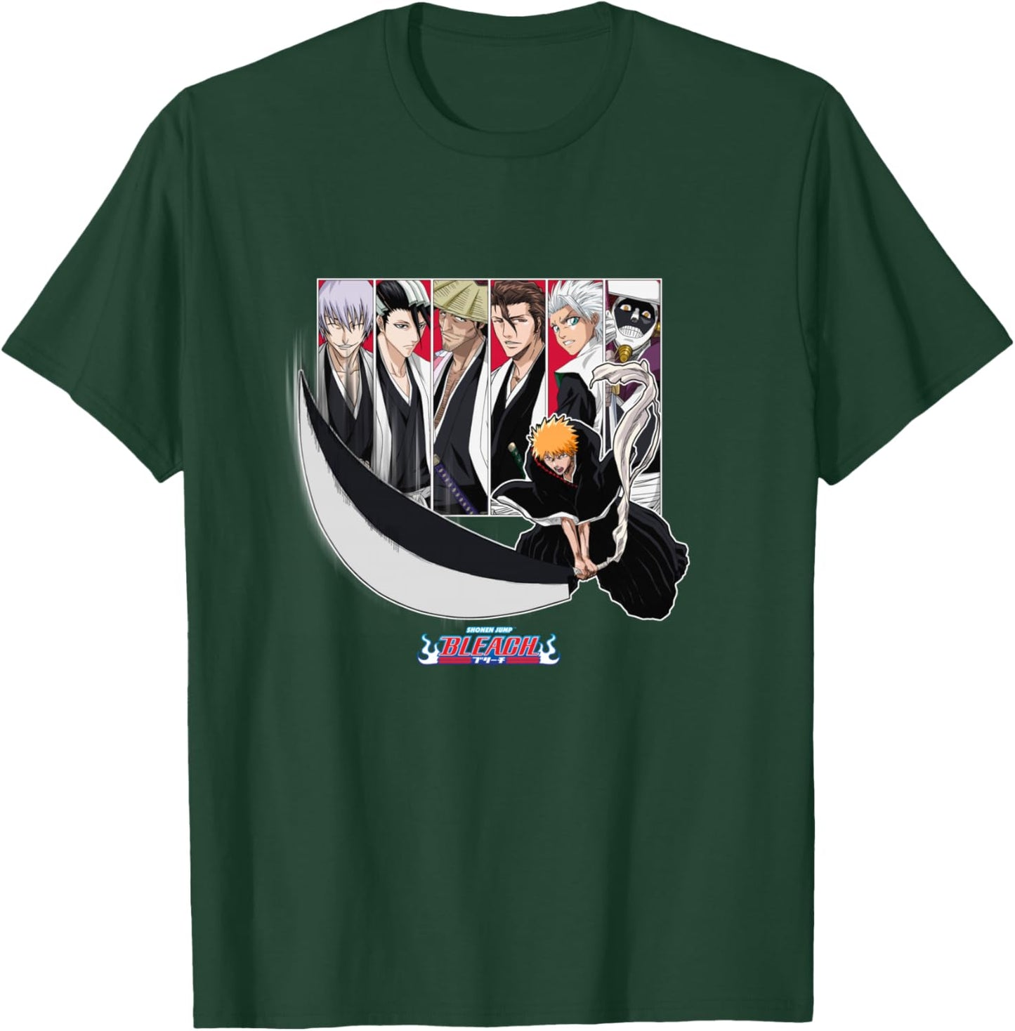 Bleach Ichigo Slash with Characters Anime T-Shirt - T-Shirt | Forest
