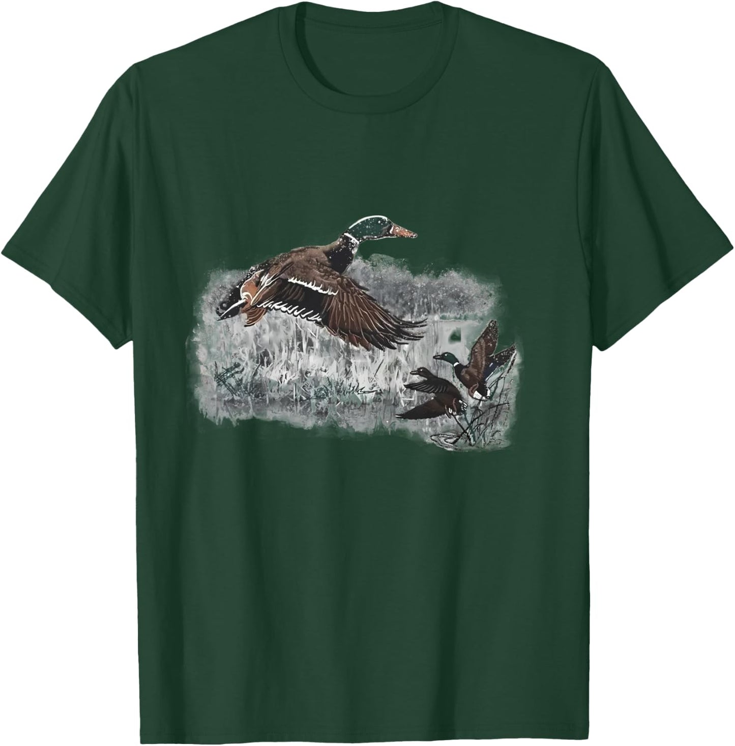 Vintage Mallard Duck Waterfowl Hunting Cozy Season Winter T-Shirt - T-Shirt | Forest
