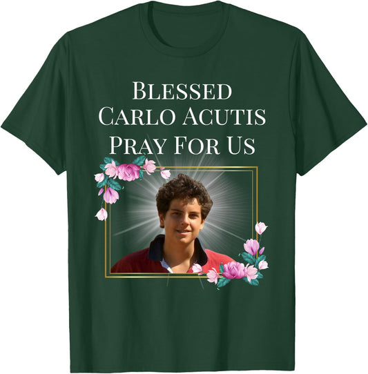 Blessed Carlo Acutis T Shirt The First Millennial Saint Gift T-Shirt - T-Shirt | Forest