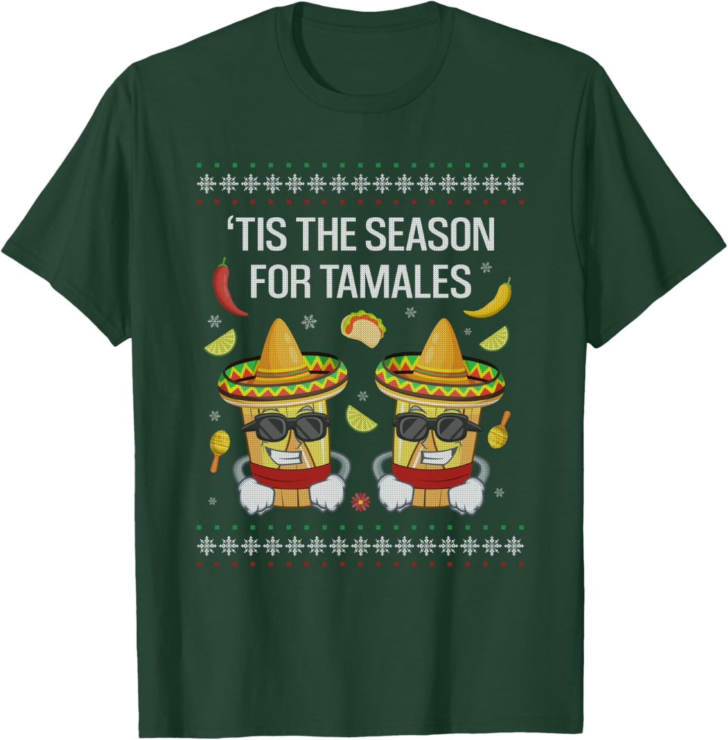 Tamales Ugly Christmas Sweaters Mexican Gifts Women T-Shirt - T-Shirt | Forest