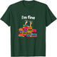 I'm Fine Funny Reading Books Reader Book Lover Librarian T-Shirt - T-Shirt | Forest