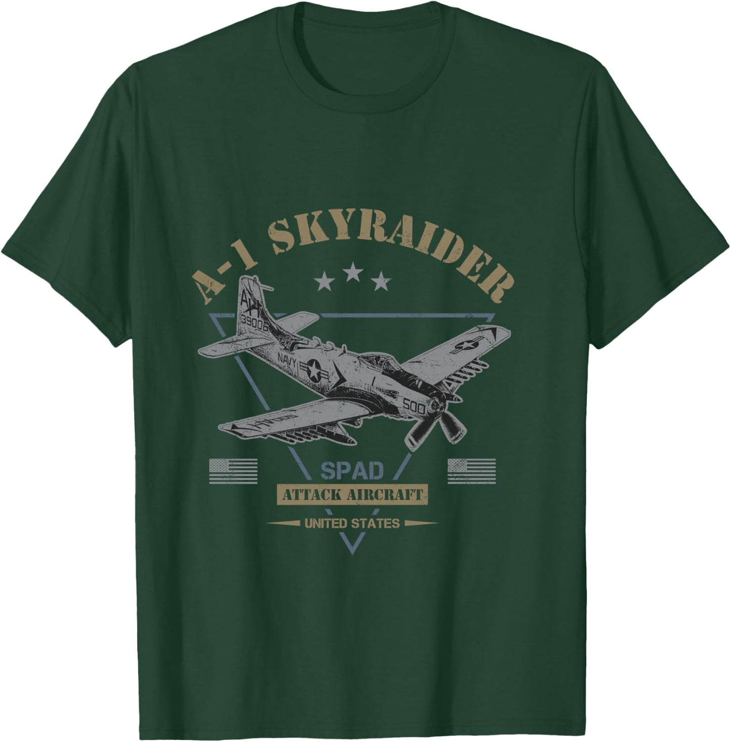 A-1 Skyraider "SPAD" Aircraft T-Shirt - T-Shirt | Forest