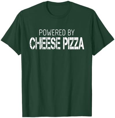 Cheese Pizza Lover - Powered By Cheese Pizza T-Shirt - T-Shirt | Forest