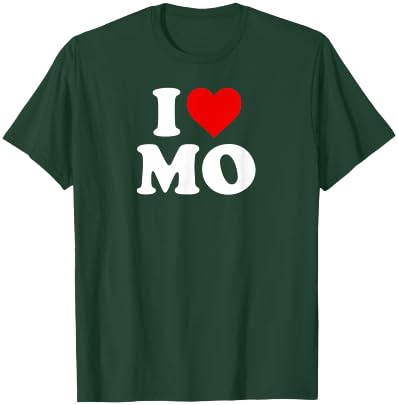 I Love MO Heart Missouri T-Shirt - T-Shirt | Forest