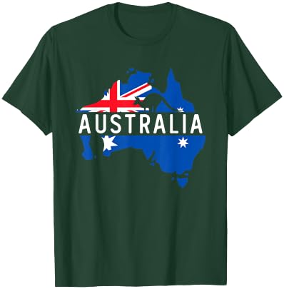 Australia Map Country Australian Kangaroo Aussie Melbourne T-Shirt - T-Shirt | Forest