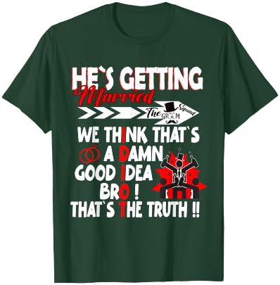 Stag Party Groom Crew Bachelor Party Hes getting Married T-Shirt - T-Shirt | Forest