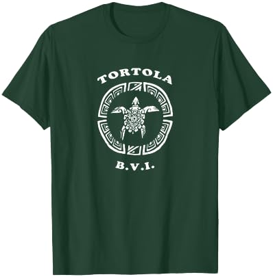 Tortola B.V.I. Vintage Retro Tribal Turtle Vacation T-Shirt - T-Shirt | Forest