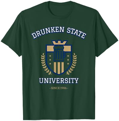 Drunken State University Funny Beer T-Shirt - T-Shirt | Forest